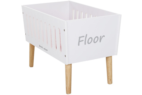 Naamsticker geschikt voor poppenbedje wit.