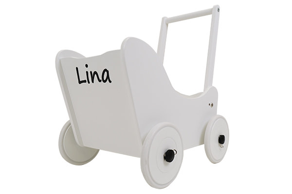 Personaliseer de poppenwagen