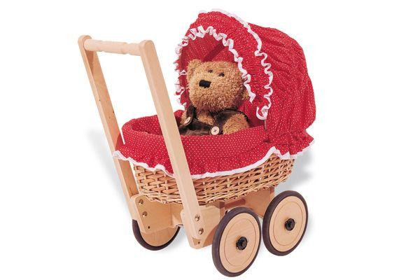 Houten poppenwagen Mona van Pinolino.