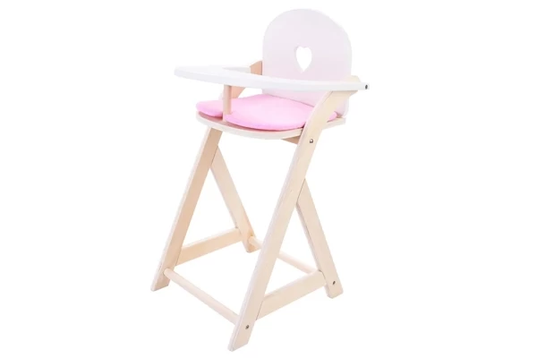 Poppenstoel wit-roze